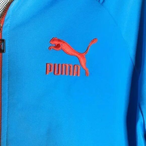 Puma Lightweight Full Zip Blue Track Jacket Size Small - Picture 2 of 9
